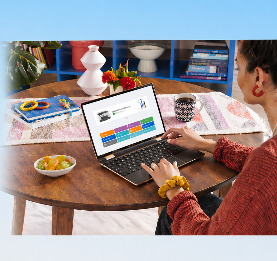 Using printer app on laptop